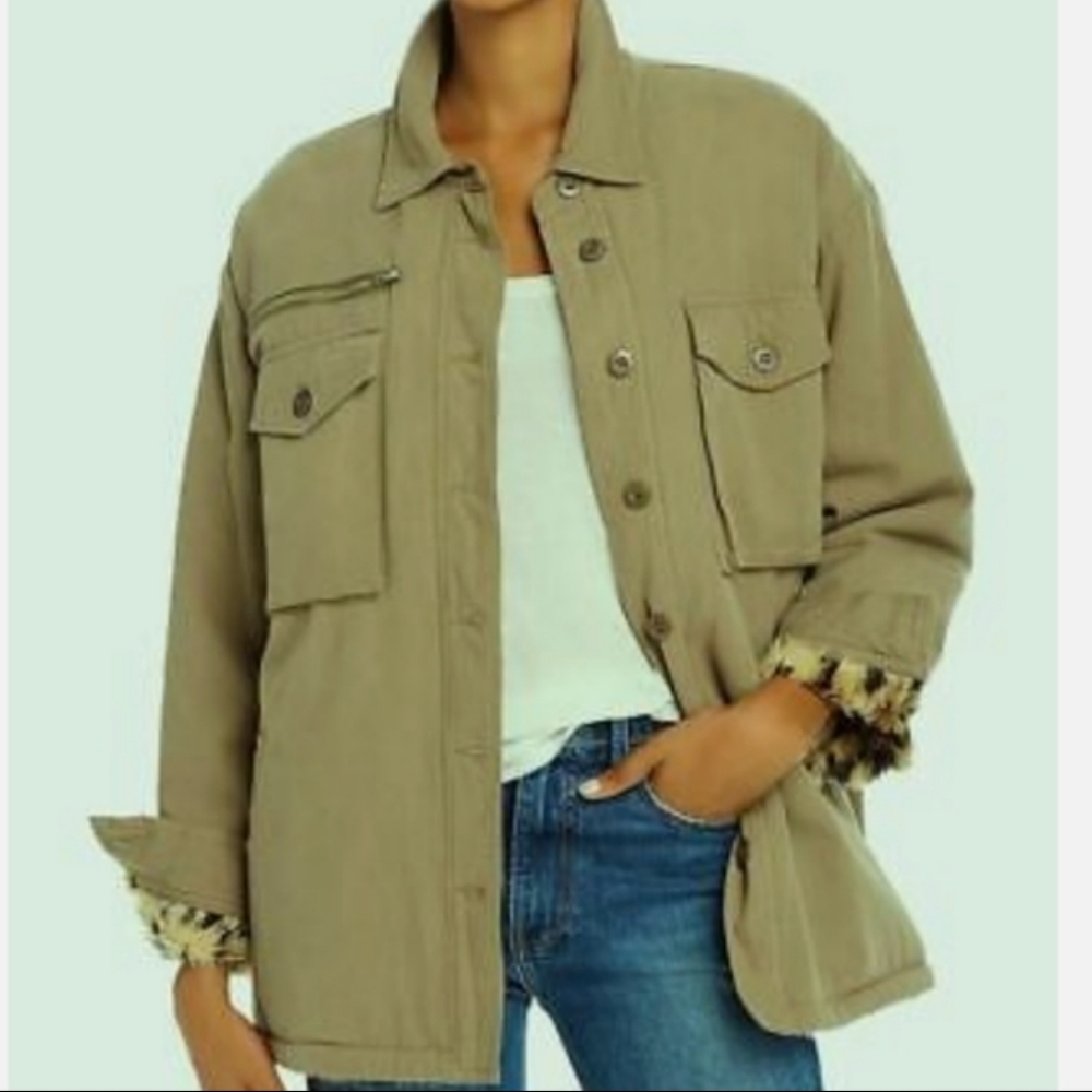 Vintage Havana Faux Fur Lined Shirt Jacket Fall/Winter